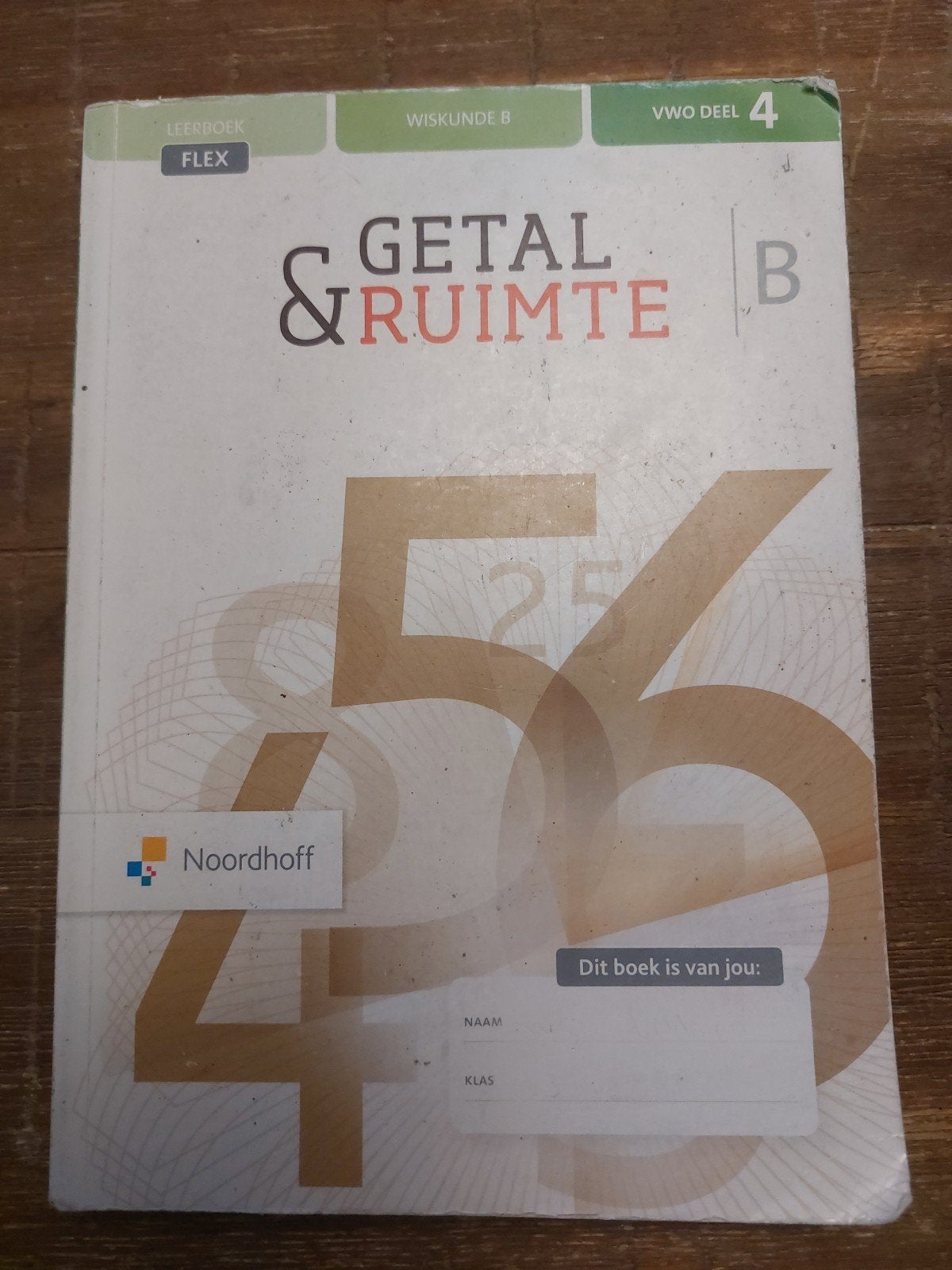 Getal & Ruimte Wiskunde B Vwo Leerboek deel 4, Boeken, VWO, Noordhoff, Ophalen of Verzenden, Zo goed als nieuw