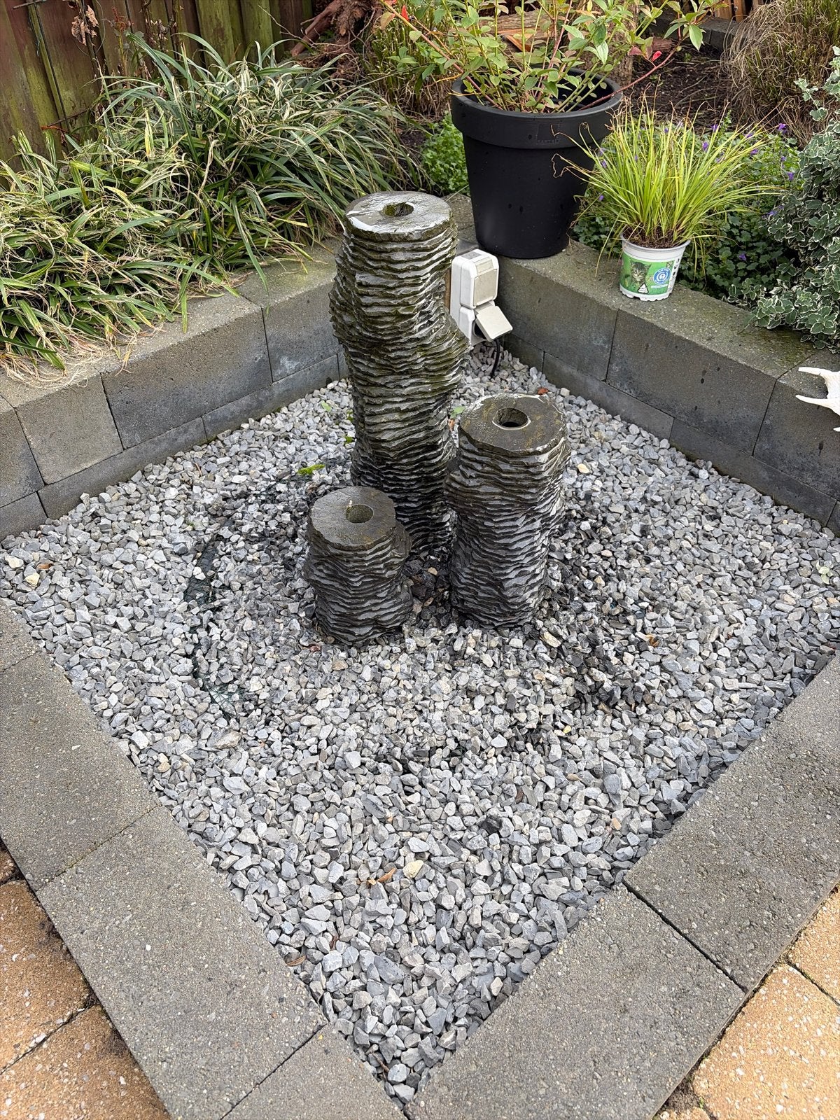 Prachtig waterornament fontein voor tuin of terras, Ophalen, Gebruikt, Overige materialen, Waterornament