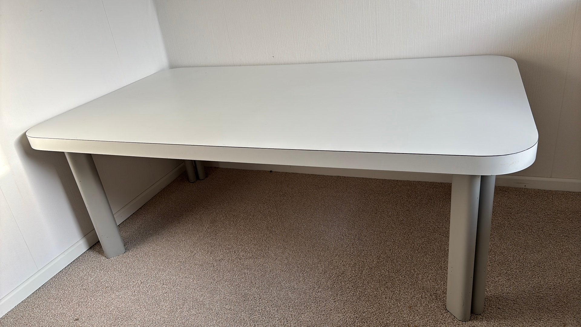 Witte salontafel, Huis en Inrichting, Tafels | Salontafels, Ophalen, Gebruikt, 100 tot 150 cm, 50 tot 100 cm