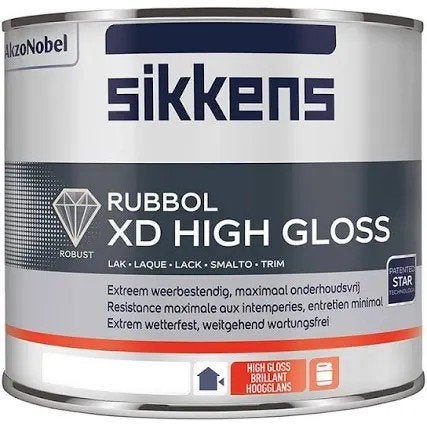 Sikkens Rubbol XD High Gloss RAL 5011 Staalblauw 0,5L, Doe-het-zelf en Verbouw, Ophalen of Verzenden, Nieuw, Overige typen