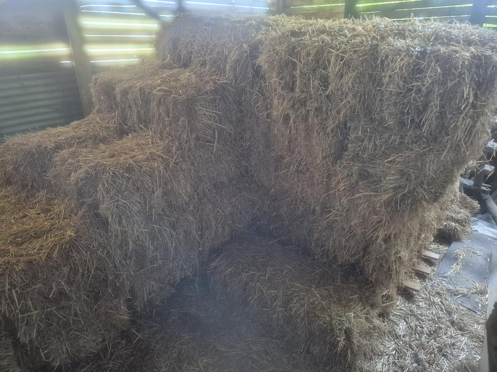 Hooi kleine pakjes kruidenhooi paarden onbemest hooibalen, Ophalen, Vee