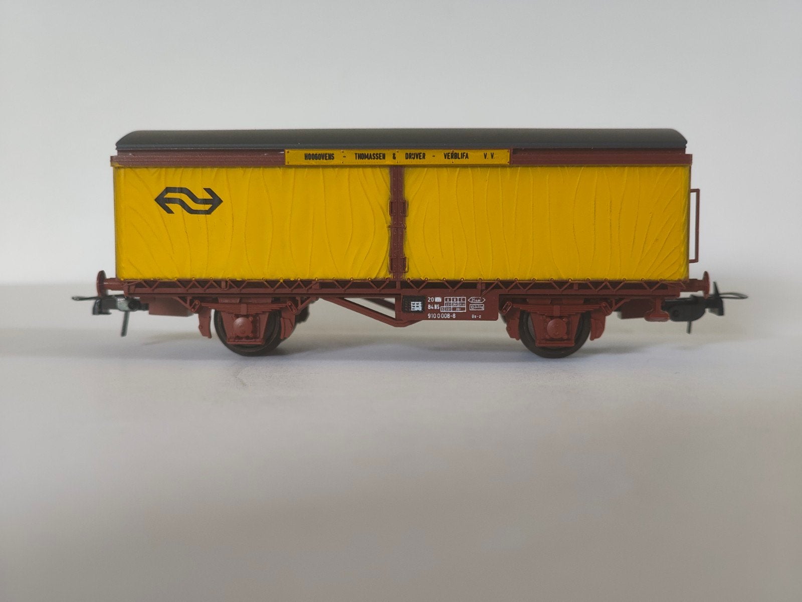 Roco 46221 Zeilwand wagen NS geel zeer goede staat, Gelijkstroom, Wagon, Ophalen of Verzenden, Roco