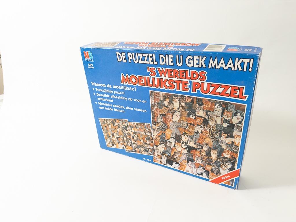 MB's Werelds Moeilijkste Puzzel (katten, 529 stukjes), Ophalen of Verzenden, 500 t/m 1500 stukjes, Gebruikt, Legpuzzel