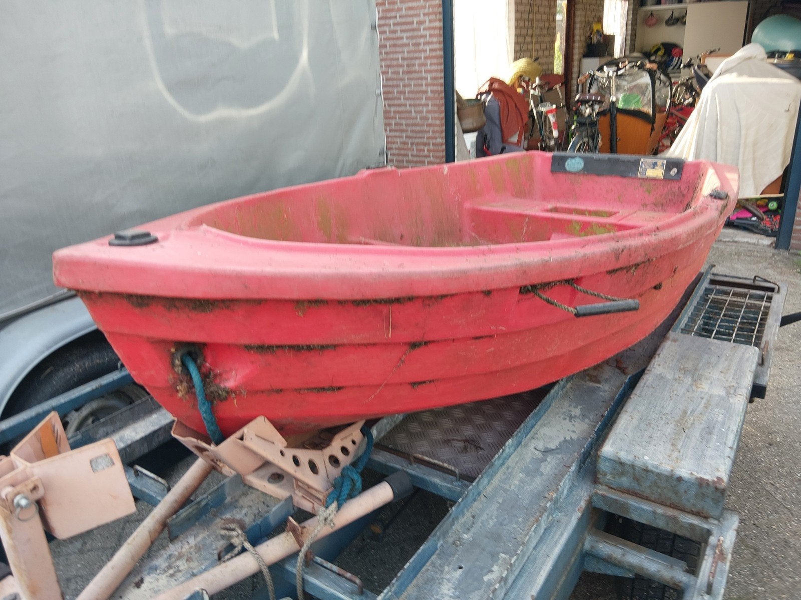 Rode roeiboot/bijboot - onzinkbaar, Ophalen of Verzenden, Gebruikt