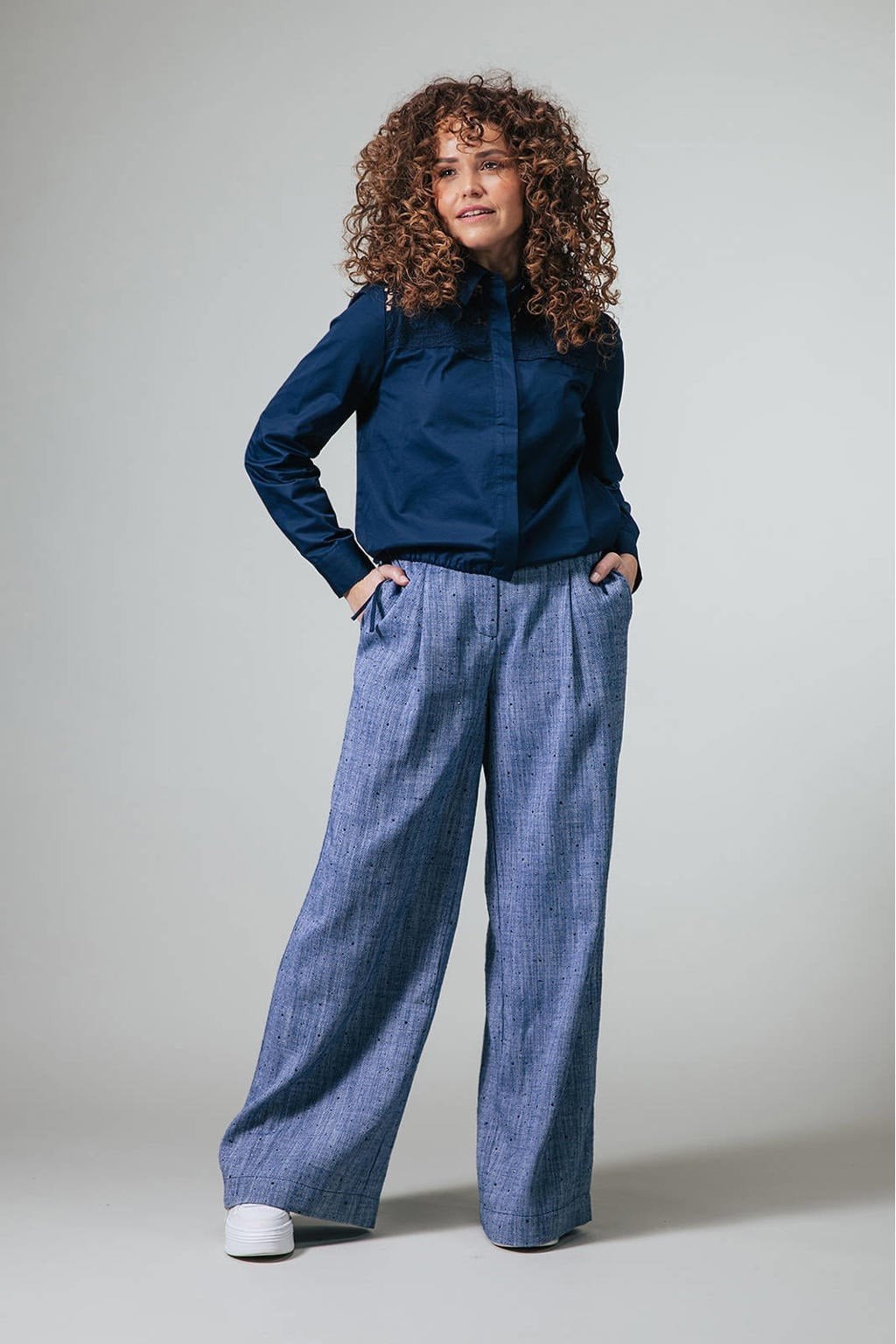 label dot broek blauw maat 42, Kleding | Dames, Ophalen of Verzenden