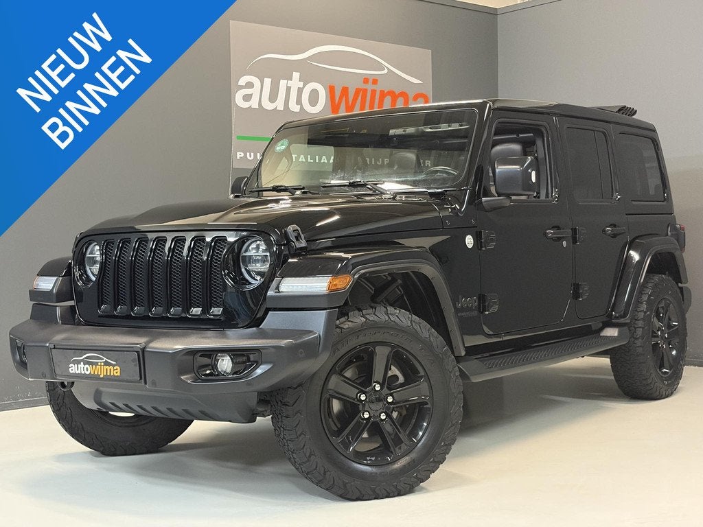 Jeep Wrangler Unlimited 2.0T Sahara Elektrisch softtop (Sky-, Auto's, Jeep, Bedrijf, Te koop, Wrangler, 4x4, ABS, Achteruitrijcamera