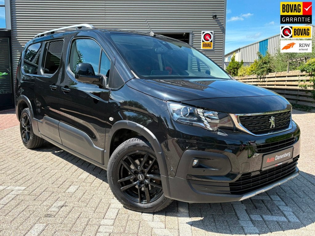 Peugeot Rifter Long 1.2 Puretech Long L2 Allure 7 PERSOONS!, Auto's, Stof, Zwart, 7 stoelen, Zwart