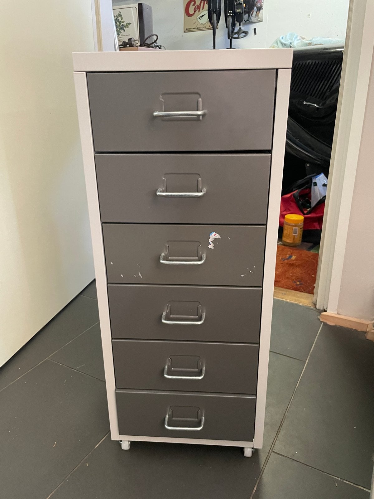IKEA Helmer ladeblok - Grijs/Wit, Ophalen, Minder dan 50 cm, Gebruikt, 5 laden of meer