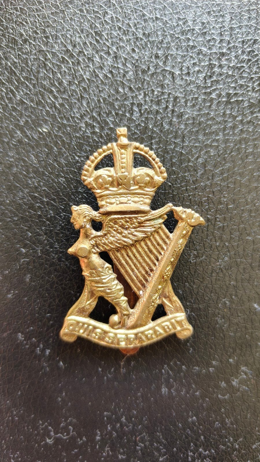 Originele WW1 capbadge The Royal Irish Rifles., Ophalen of Verzenden, Landmacht, Engeland, Embleem of Badge