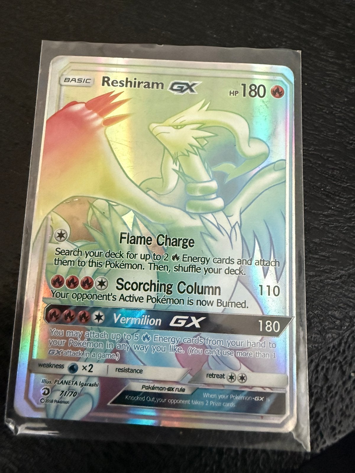 Pokemon kaart reshiram GX, Ophalen, Nieuw, Losse kaart