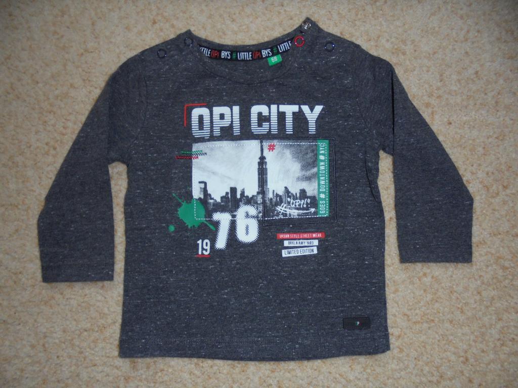 Grijs shirtje QUAPI, Kinderen en Baby's, Babykleding | Maat 68, Ophalen of Verzenden, Zo goed als nieuw, Jongetje, Quapi