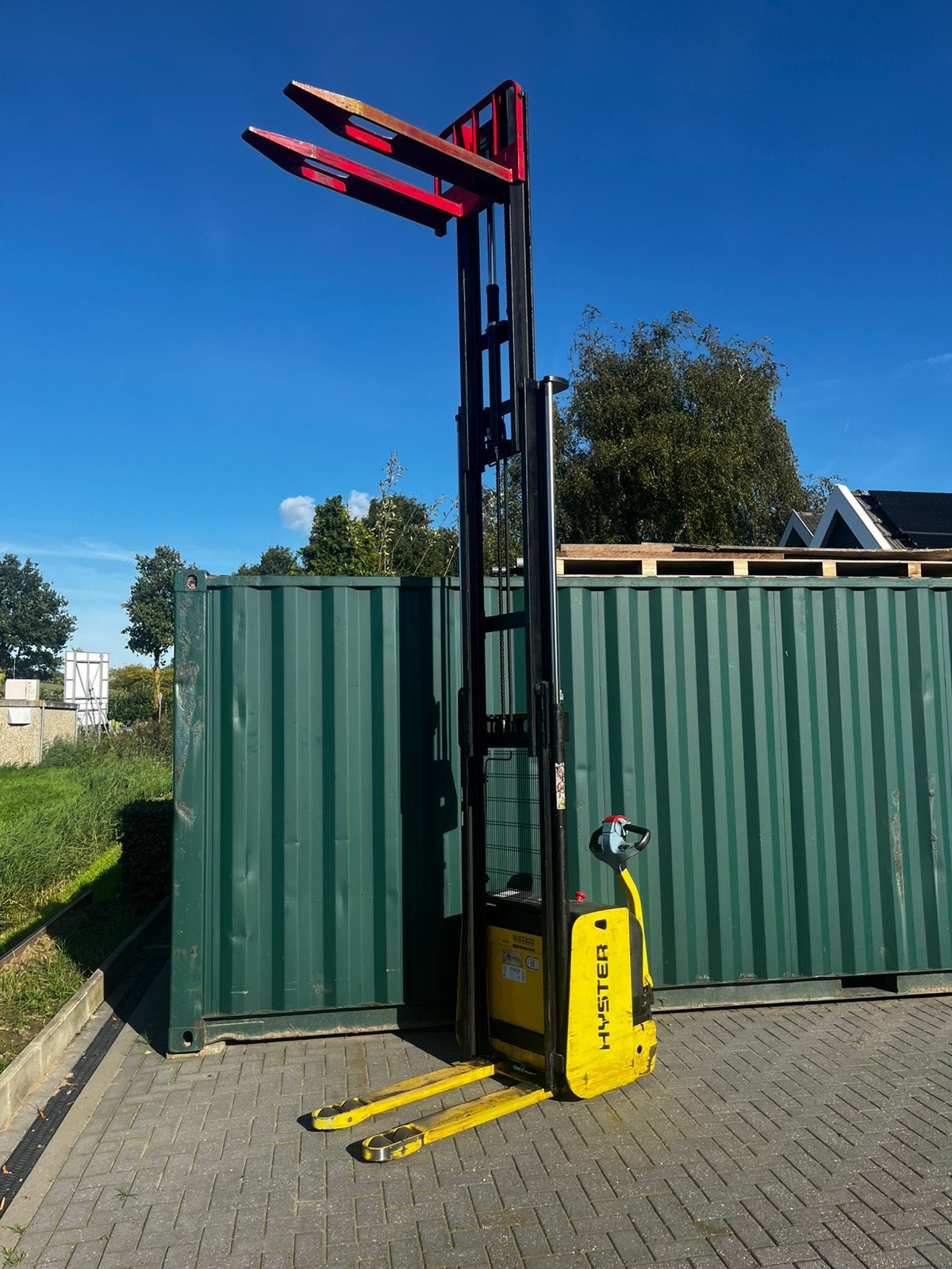 Hyster 1200kg 2010 stapelaar freelift 3 delig met keuring!✅, 1000 tot 2000 kg, Ophalen of Verzenden, Elektrisch, Stapelaar
