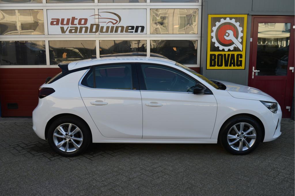 Opel Corsa 1.2 Elegance automaat O.a: Carplay, Cruise, Airco, 101 pk, Gebruikt, Met garantie (alle), Leder en Stof