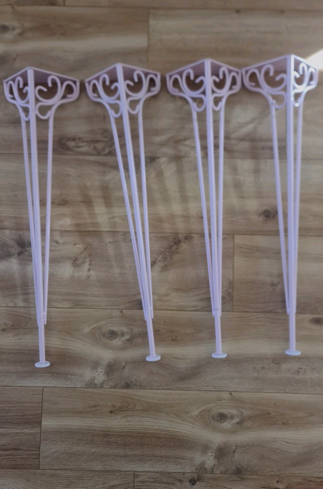 4 metalen tafelpoten – 70 cm hairpin, Ophalen, Tafelpoot, 50 tot 100 cm, Brocante landelijk
