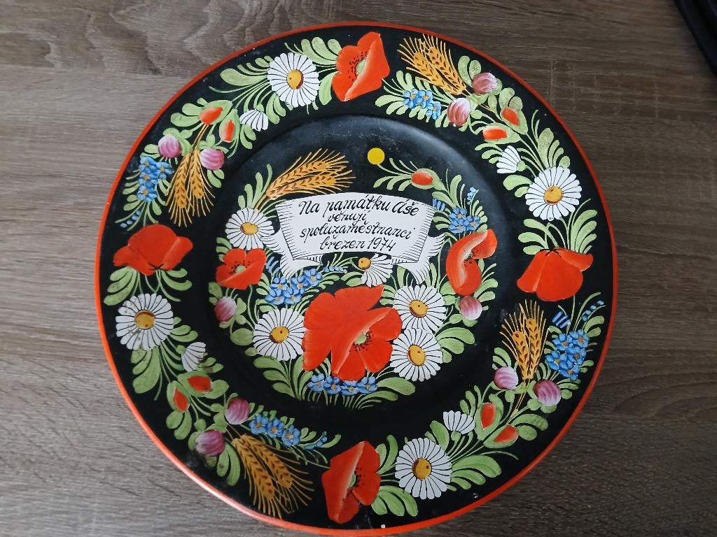 Japanse hand geschilderd porselein bordje, Antiek en Kunst, Ophalen of Verzenden