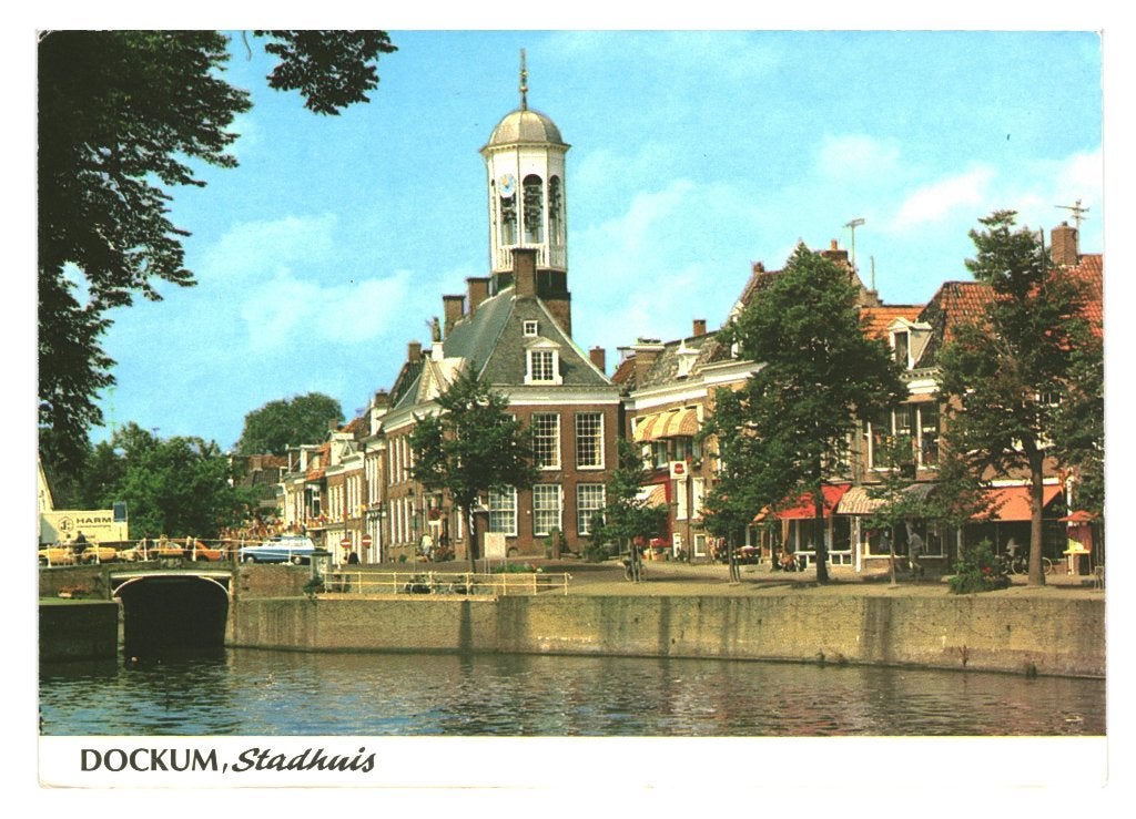 41820 Dockum Stadhuis Dokkum Postzegel afgeweekt