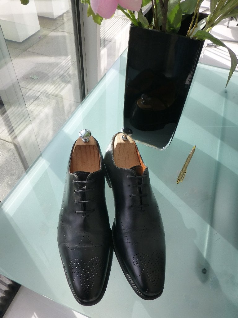 Santoni. Maat 10 (=44), Kleding | Heren, Zwart, Ophalen of Verzenden, Santoni, Gedragen