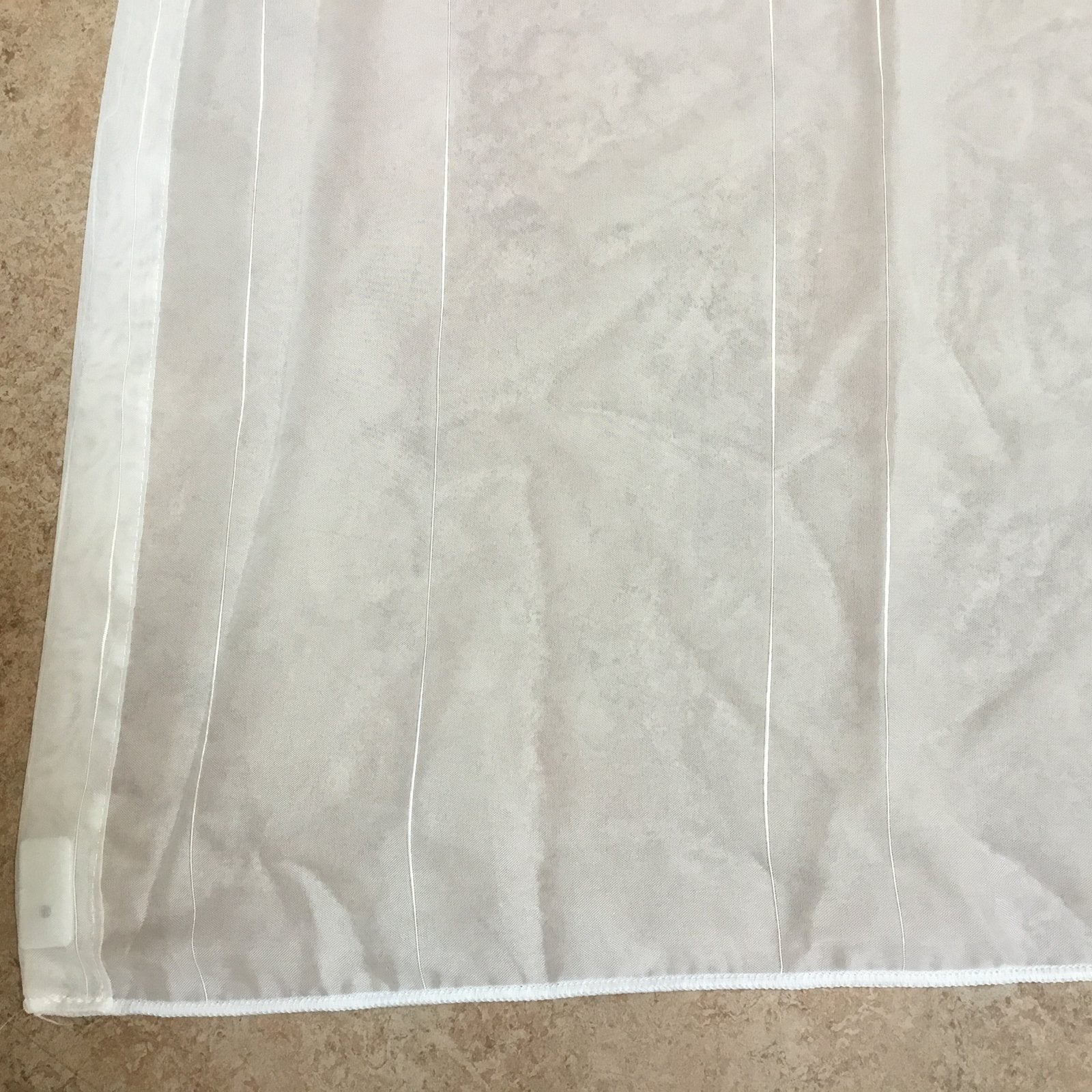 Twee stukken witte vitrage gordijnen 250x340 cm, Ophalen, Vitrage, Gebruikt, Wit