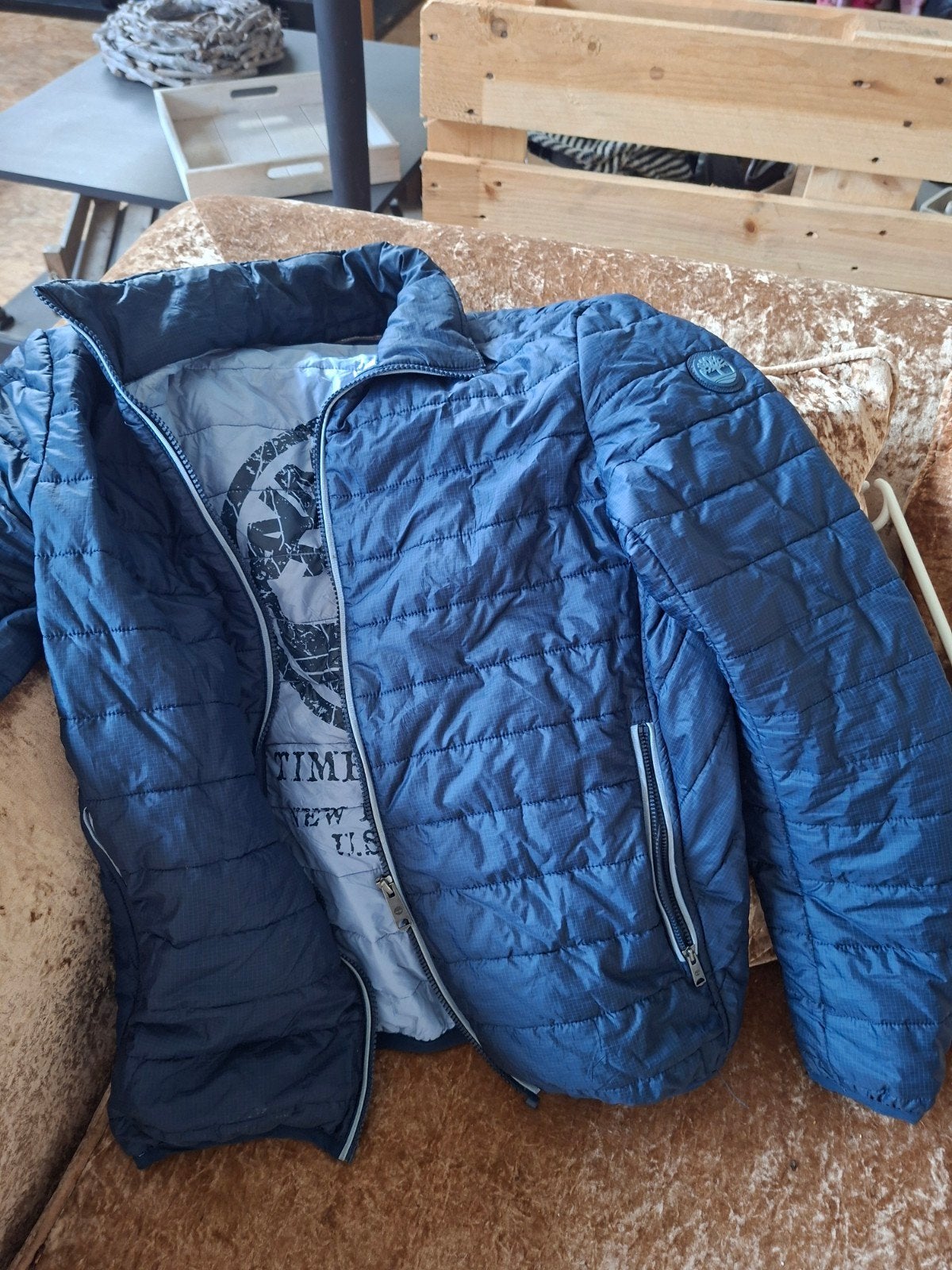 Timberland herenjas - Blauw - Maat M, Timberland, Ophalen of Verzenden, Gedragen, Maat 48/50 (M)