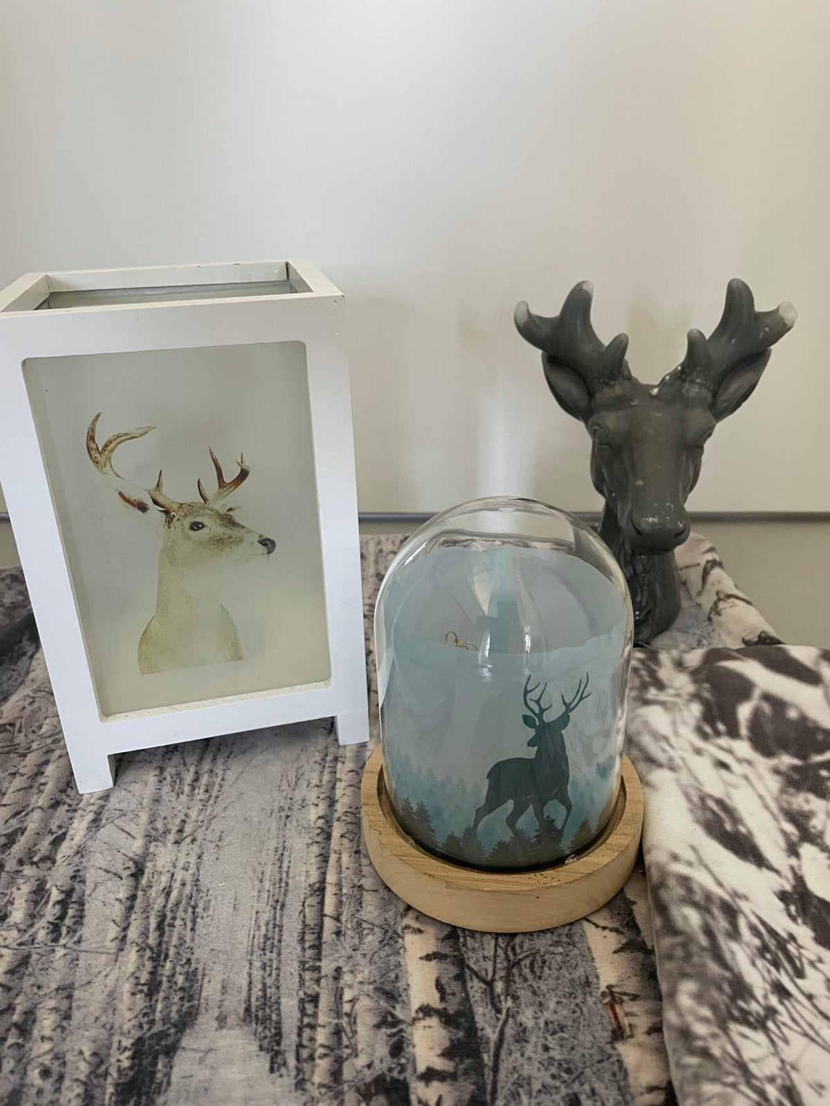 Decoratie herten, Gebruikt, Meerkleurig, Overige materialen, Overige stijlen