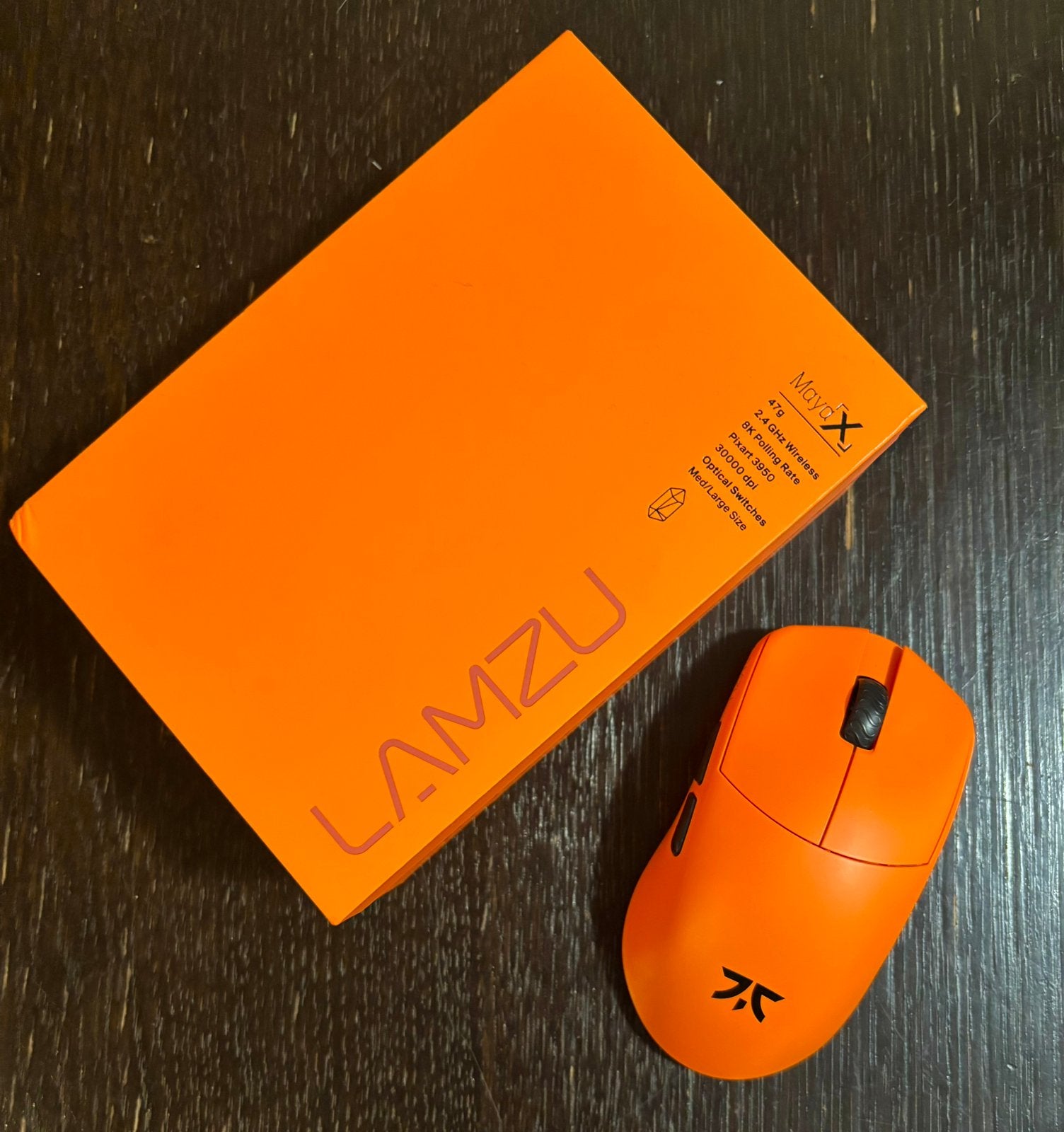 Lamzu x Fnatic Maya X 8K Wireless Gaming Muis - Goede Staat, Muis, Verzenden, Gaming muis, Zo goed als nieuw