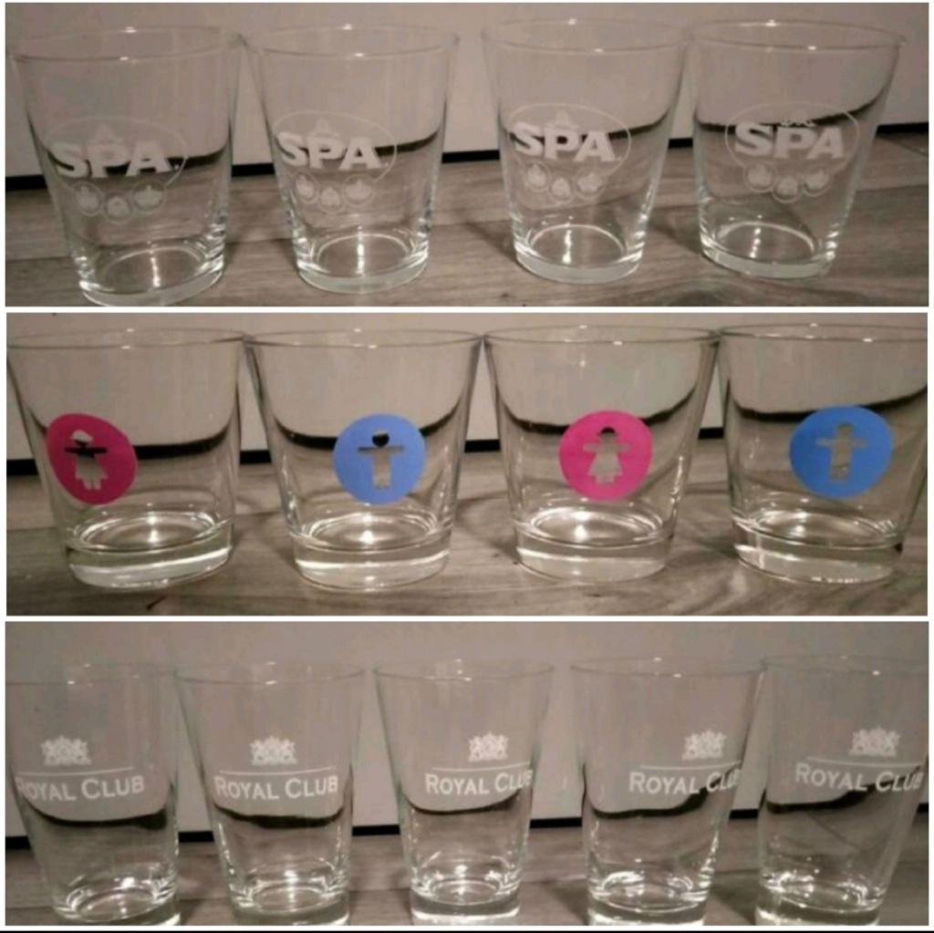 Spa Royal Club branded glasses, 13 pieces in total, for 5 eu, Verzamelen, Glas en Borrelglaasjes, Ophalen of Verzenden, Overige typen