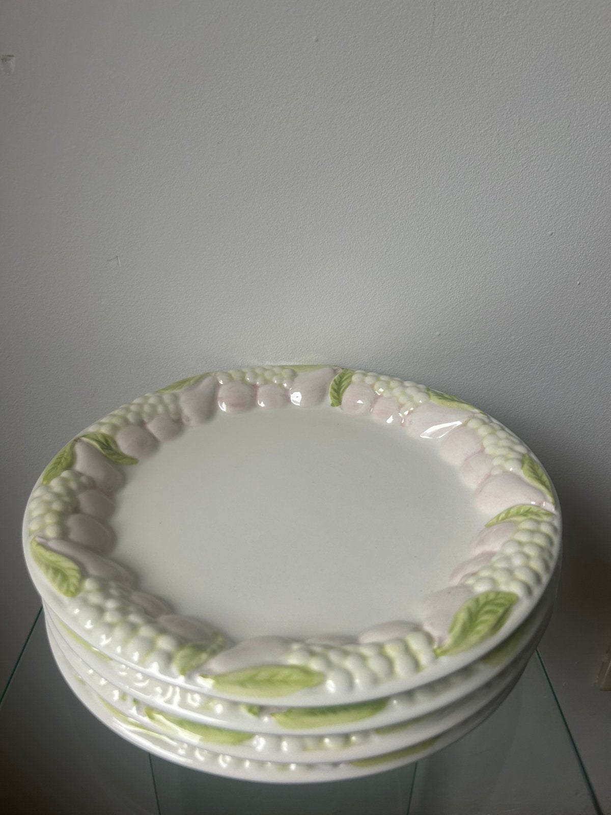 Majolica vintage dinerborden (set 4 st), Ophalen of Verzenden
