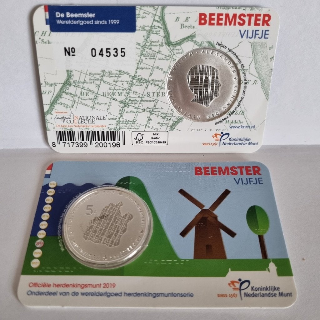 Coincard 2019 - Beemster Vijfje BU, Ophalen of Verzenden, Koningin Beatrix, Euro's