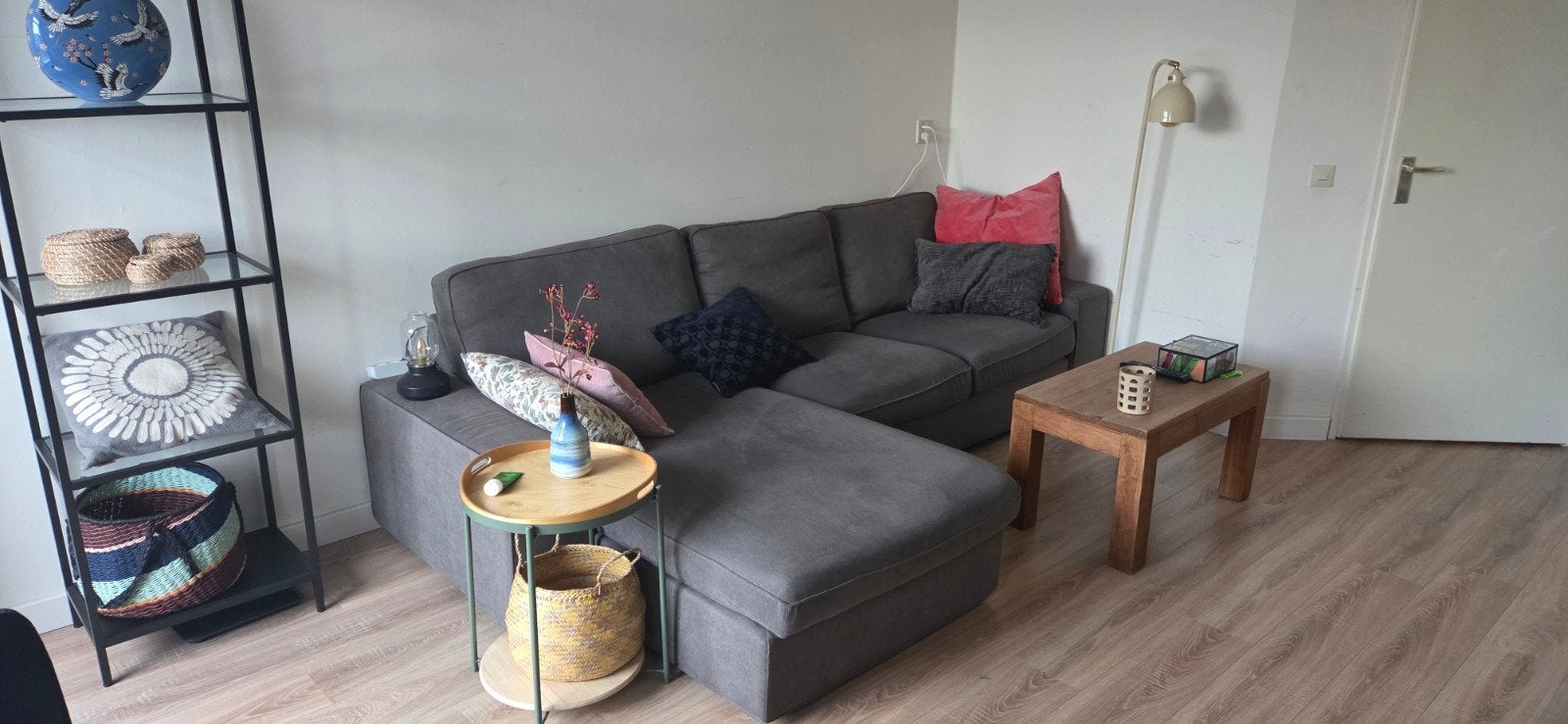 Bankstel kivik ikea 3 zits met chaise longue, Ophalen, Gebruikt