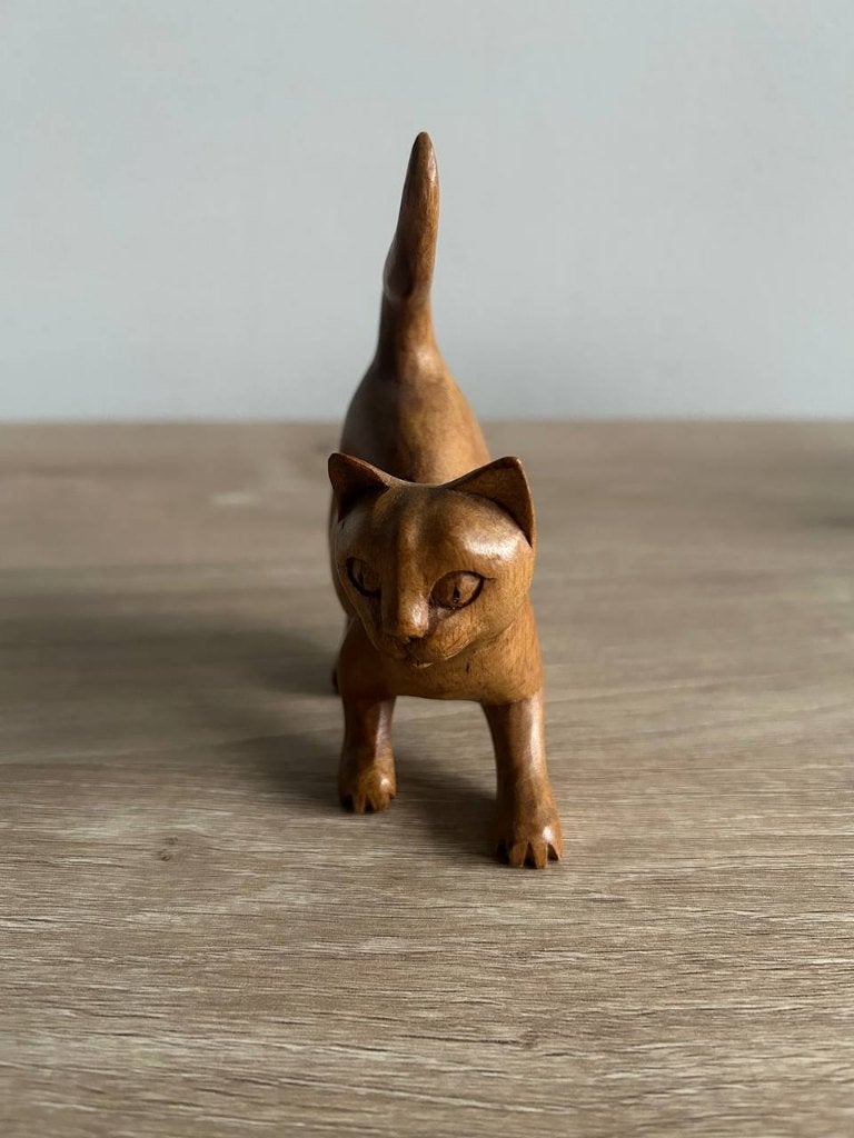 Houten kat midden 16, Ophalen, Gebruikt, Dier