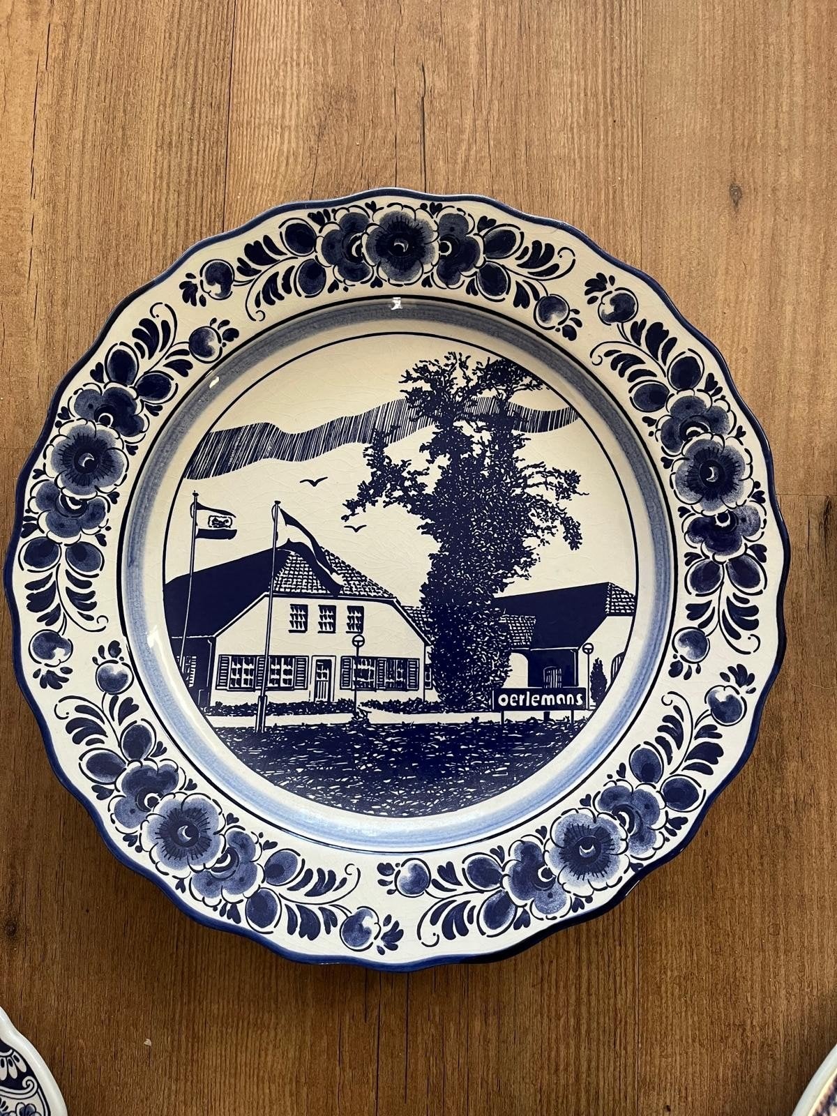 Delfts Blauw wandbord - Flora Keramiek Handwerk, Ophalen of Verzenden
