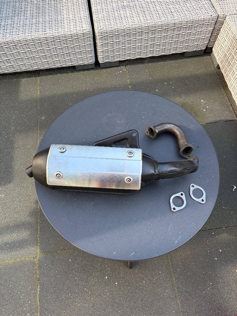 SM04 uitlaat met SM06 hitteschild en RVS bocht – Nette staat, Ophalen of Verzenden, Gebruikt, Piaggio