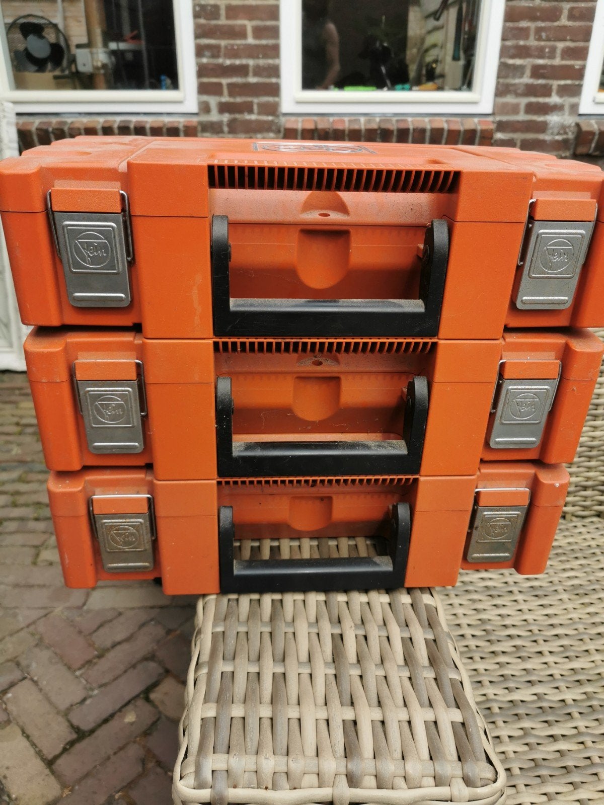 Fein Gereedschapskisten - Set van 3, Doe-het-zelf en Verbouw, Gereedschap | Handgereedschap, Ophalen of Verzenden, Gebruikt, Gereedschapsopslag