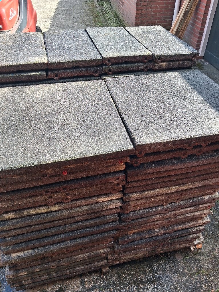 Rubbertegels, Tuin en Terras, Tegels en Klinkers, Ophalen, Zo goed als nieuw, Rubber, Overige typen