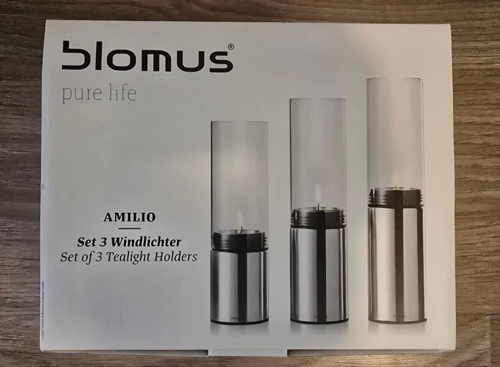 Blomus AMILIO windlichten - set van 3 nieuw!, Ophalen, Overige materialen, Windlicht, Wit