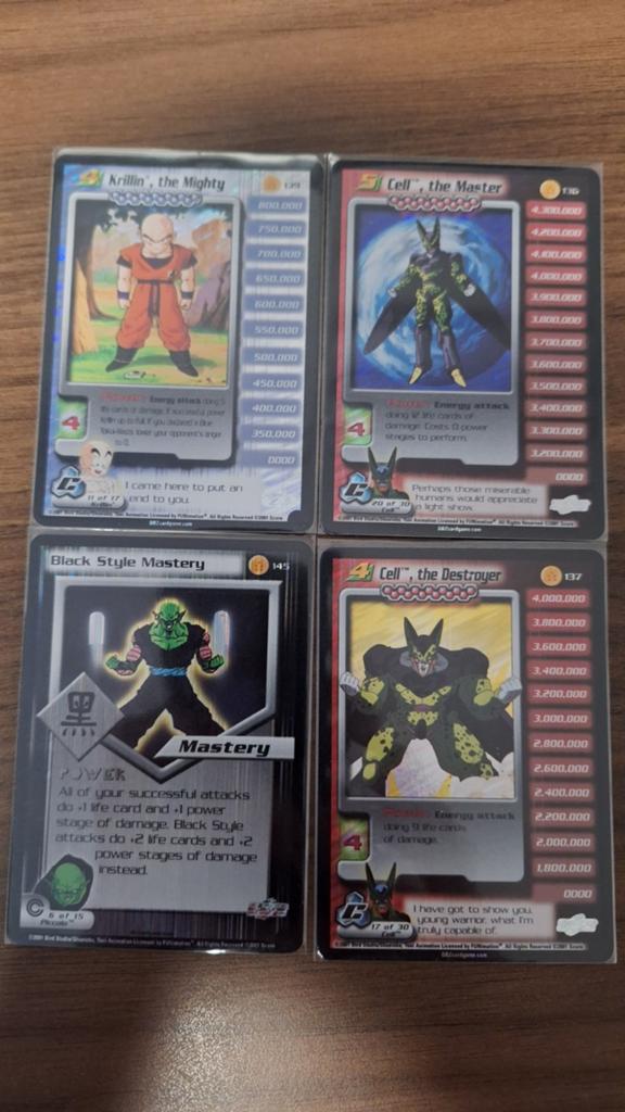 Foil Dragonball Z kaarten los DBZ Cell Trunks saga, Verzenden, Gebruikt, Meerdere kaarten, Foil