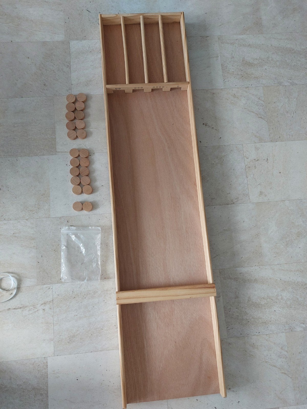 Sjoelbak klein 1.20m x 28cm, Ophalen, Zo goed als nieuw