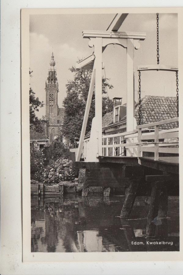 Edam, de Kwakelbrug, Ophalen of Verzenden, 1920 tot 1940, Ongelopen, Noord-Holland