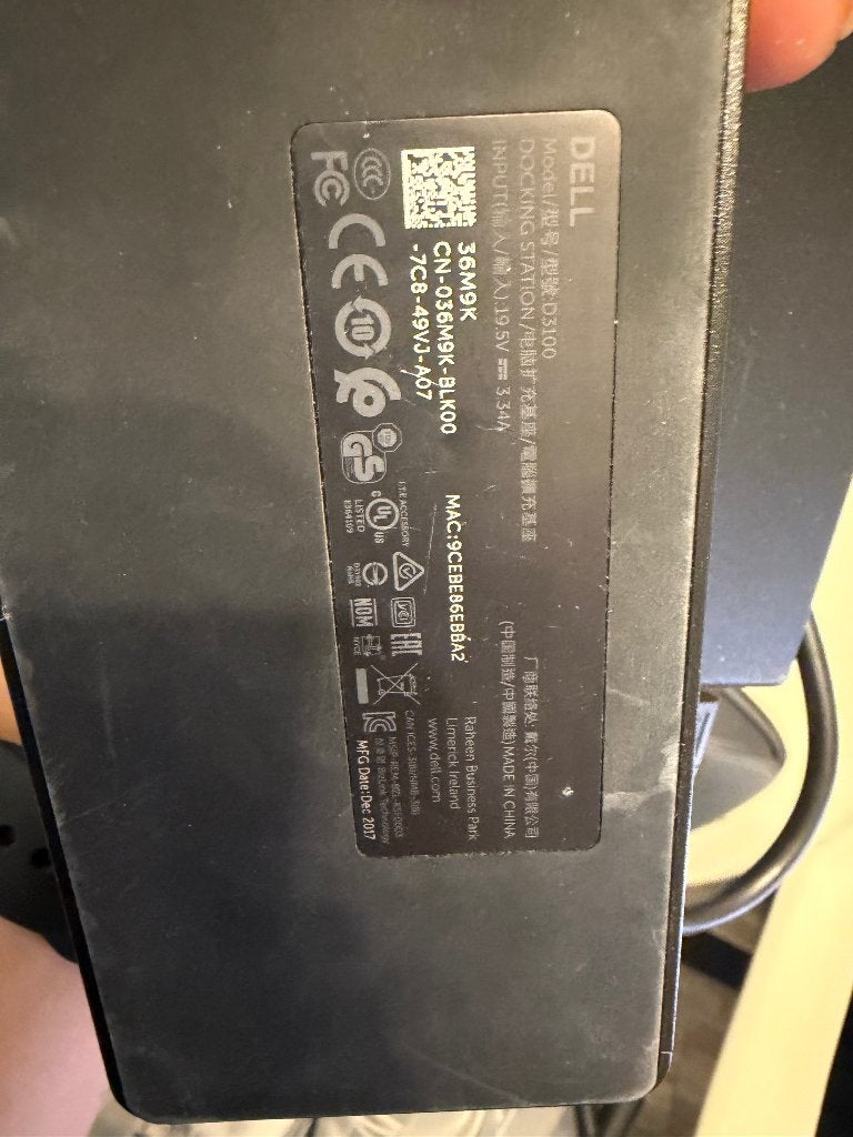Dell docking, Computers en Software, Ophalen, Gebruikt, Docking station, Dell