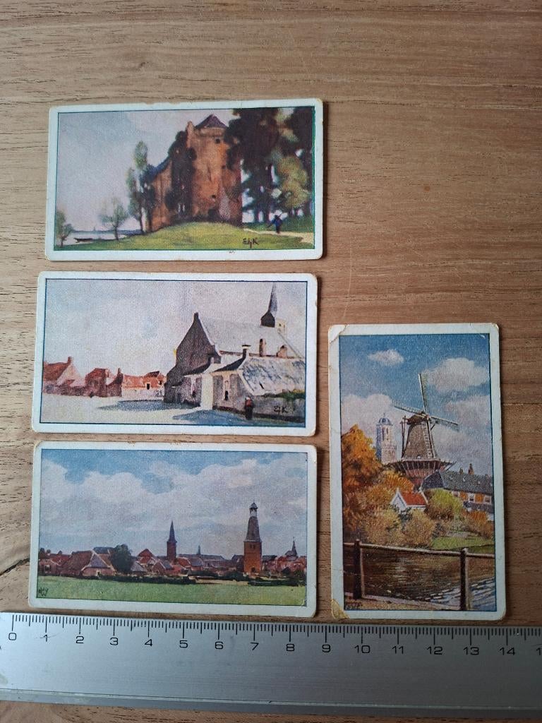Oude plaatjes Verkade album de IJsel, Hobby en Vrije tijd, Ophalen of Verzenden, Zo goed als nieuw, Meerdere plaatjes