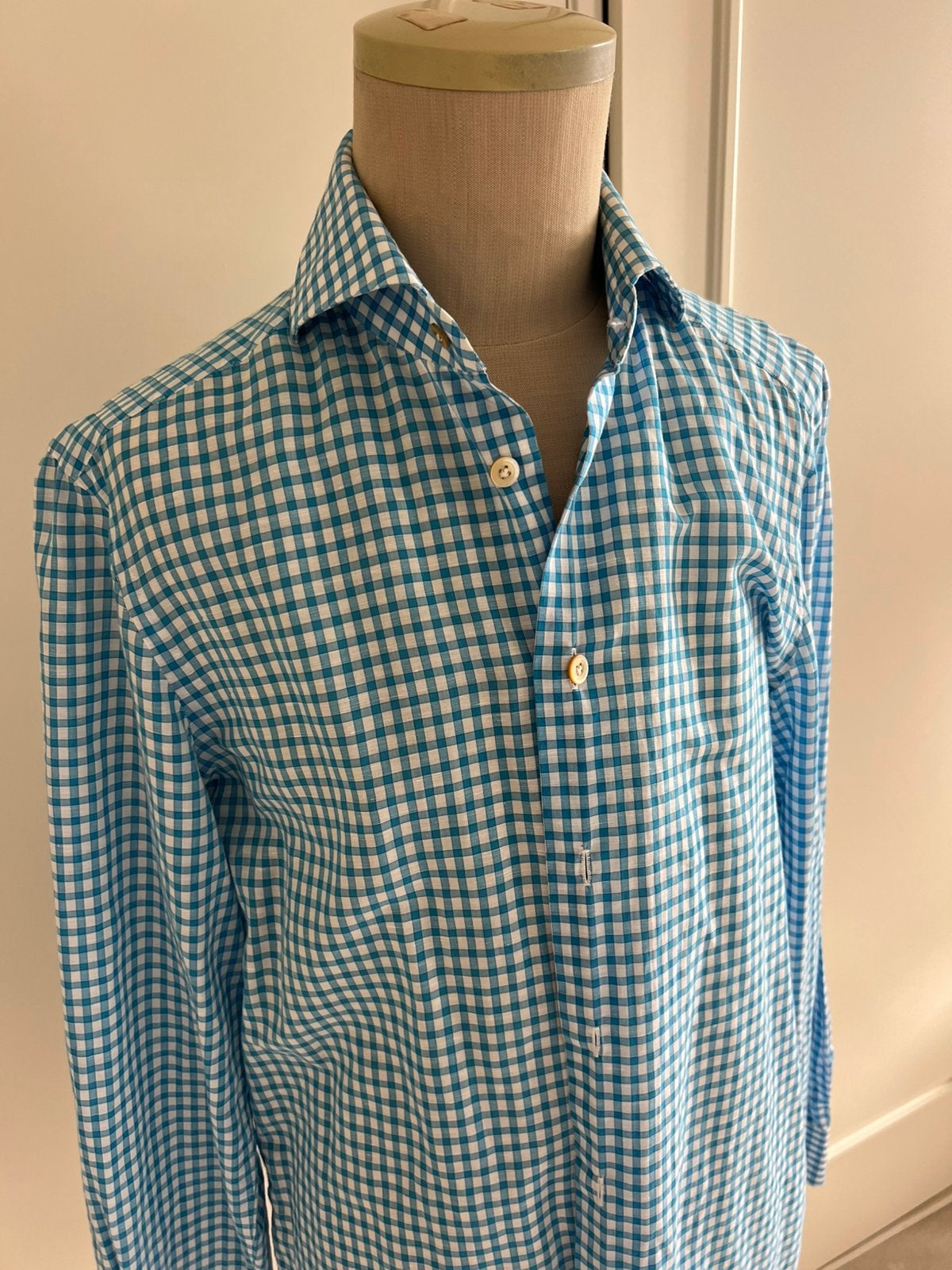 Kiton hemd 40, Verzenden, Zo goed als nieuw, Blauw, Halswijdte 39/40 (M)