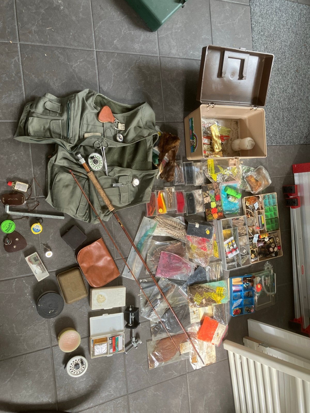 Orvis Abu Hardy Vliegen Vliegvis Set bind set veel spul, Watersport en Boten, Ophalen of Verzenden, Gebruikt, Overige typen