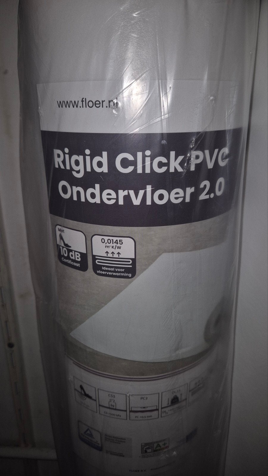 Rigid Click PVC ondervloer 2.0, Ophalen, Nieuw, 15 m² of meer, Overige typen