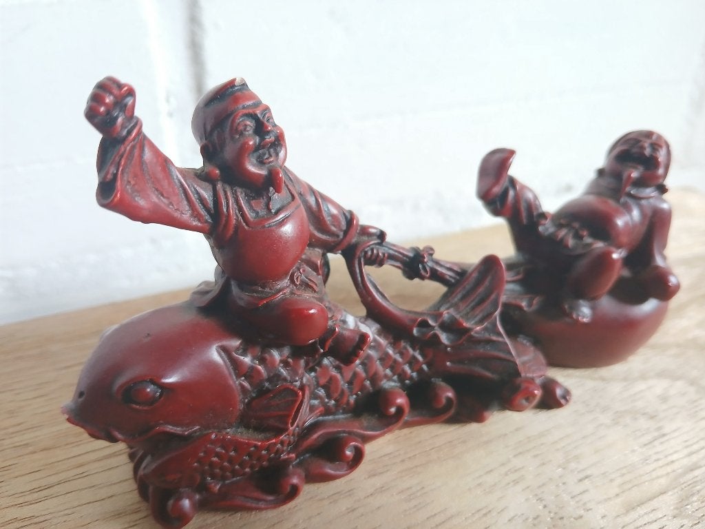 Japans vintage beeldje geluksgoden Ebisu en Daikoku, Ophalen of Verzenden