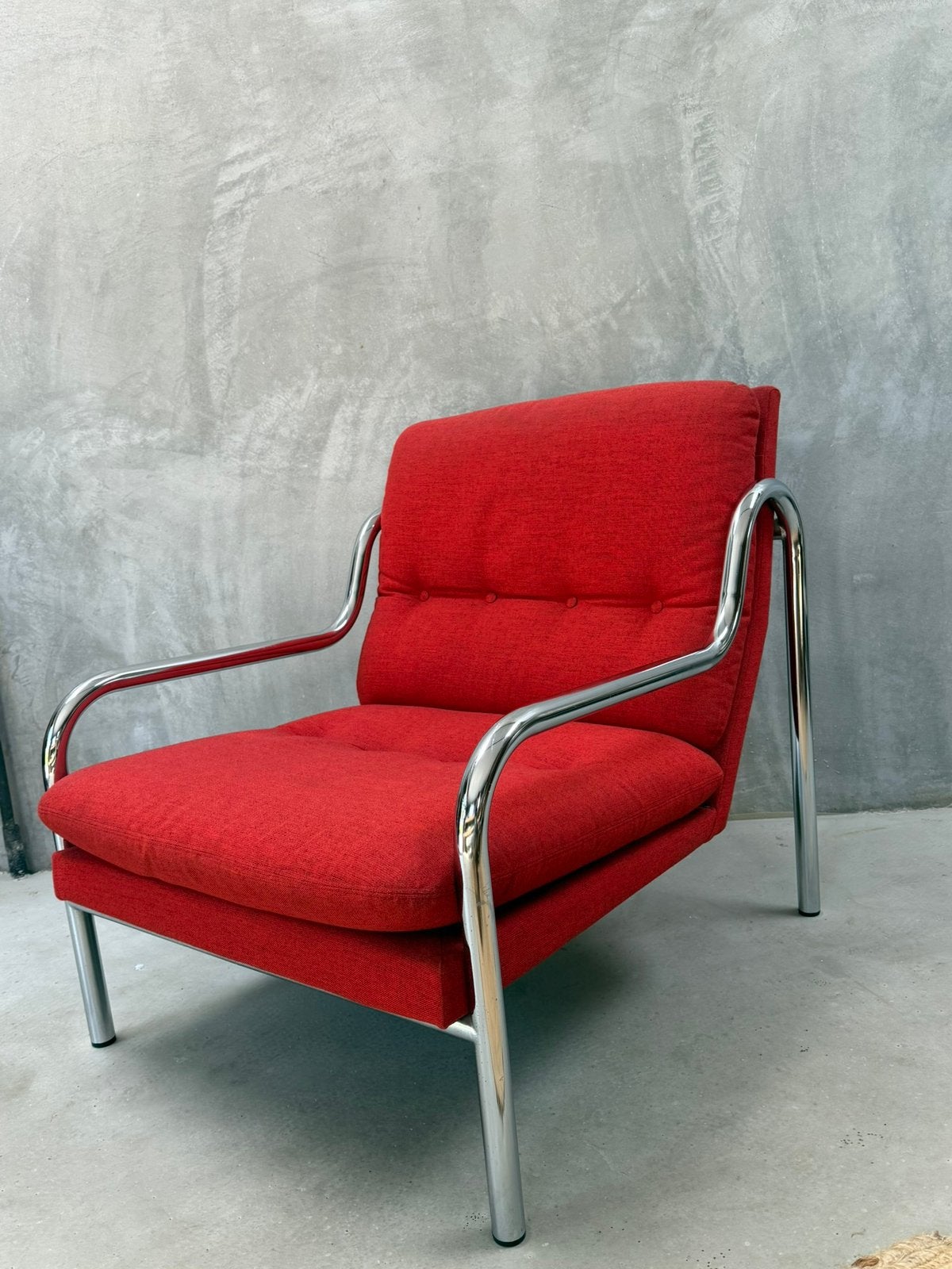 Vintage chromen design fauteuil, Gebruikt, Vintage / MidCentury, Q, Q