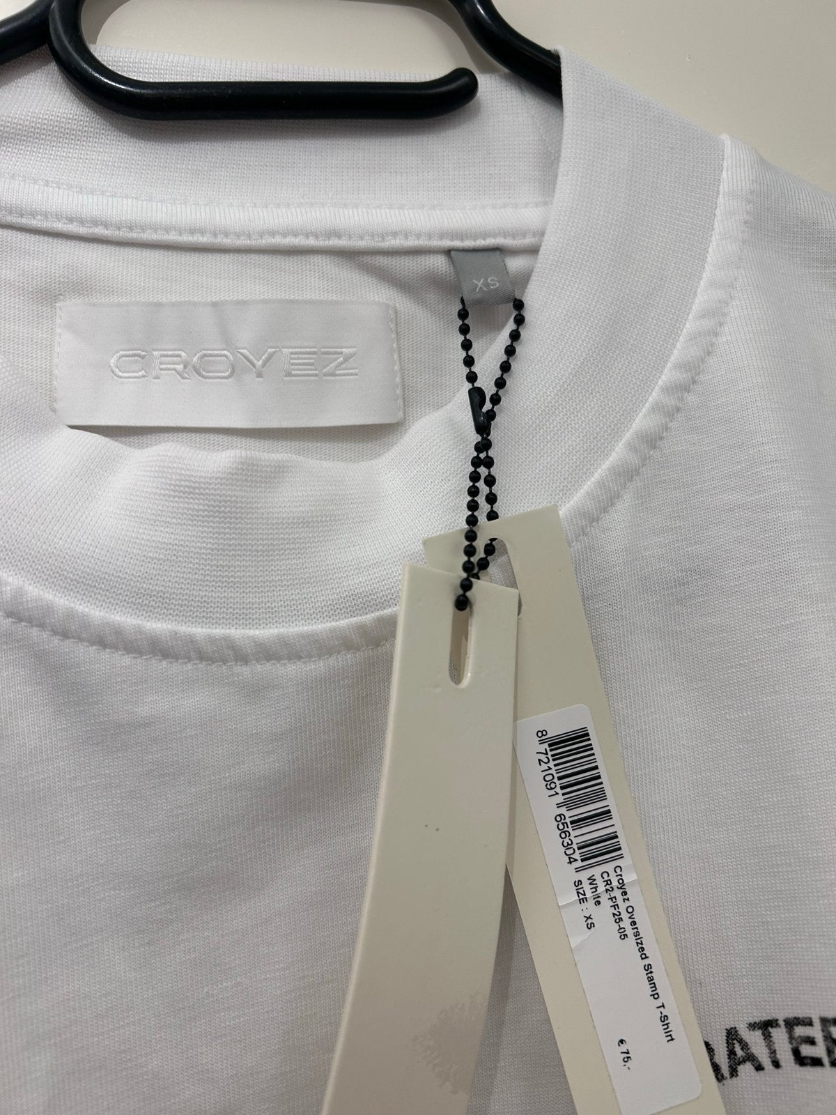 CROYÉZ Oversized Stamped T-shirt Wit - Nieuw met kaartjes, Kleding | Heren, Verzenden, Nieuw, Maat 46 (S) of kleiner, Wit