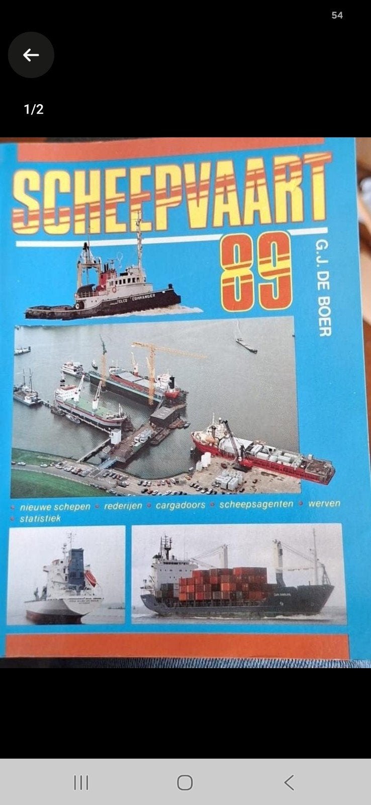 Scheepvaart 1989 - Jaarboek G.J. de Boer, Ophalen of Verzenden, Zo goed als nieuw, Overige typen