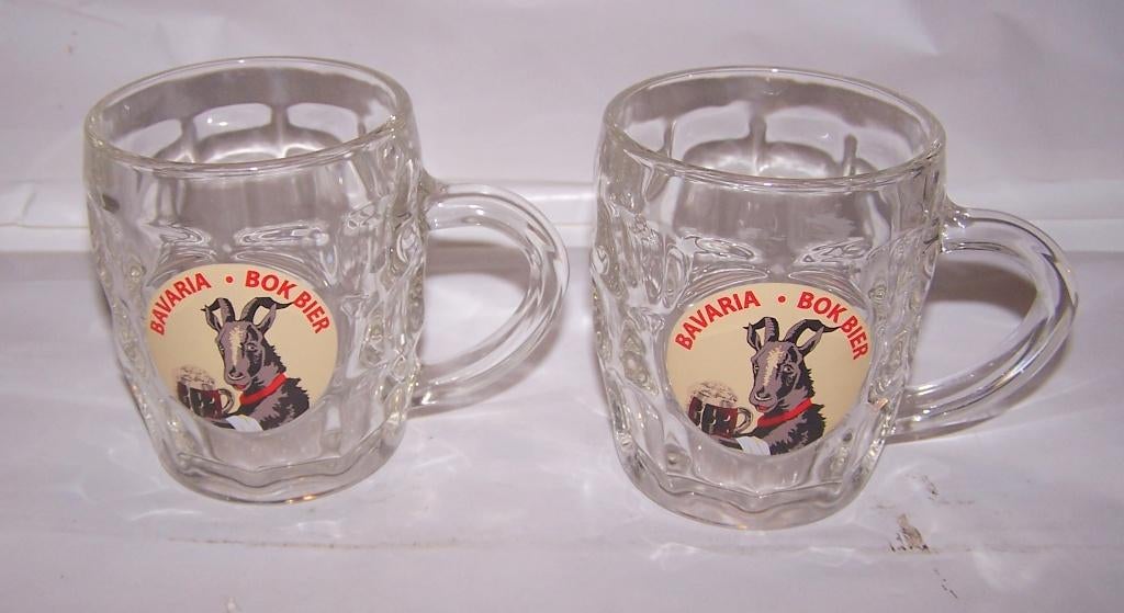 2 Bavaria Bokbier glazen bierpullen. Nieuw., Verzamelen, Glas en Borrelglaasjes, Ophalen of Verzenden, Nieuw, Bierglas