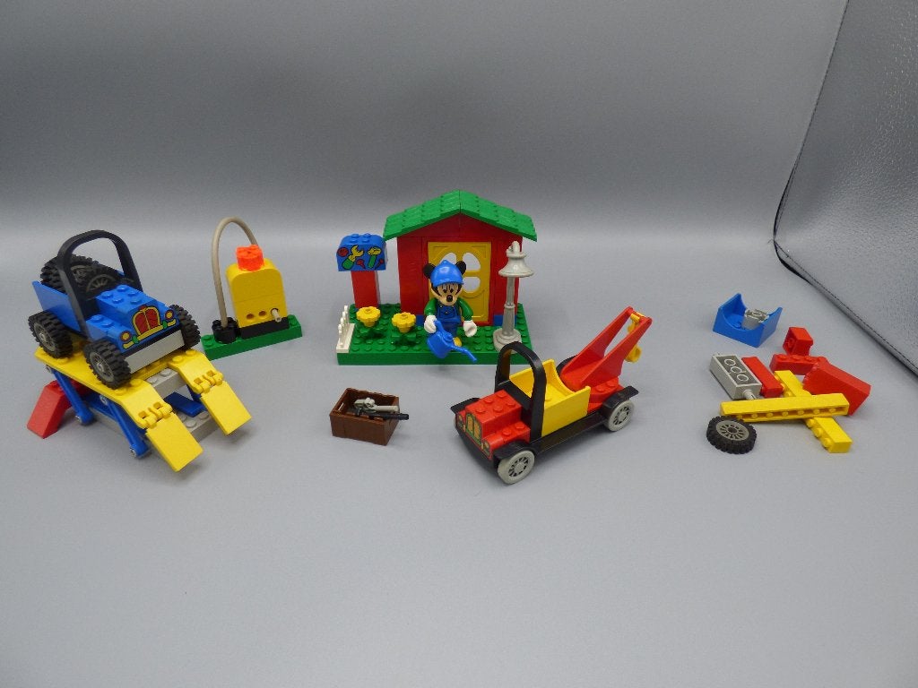 legoc 4166 Mickey's garage, Kinderen en Baby's, Speelgoed | Duplo en Lego, Gebruikt, Lego, Ophalen of Verzenden, Complete set