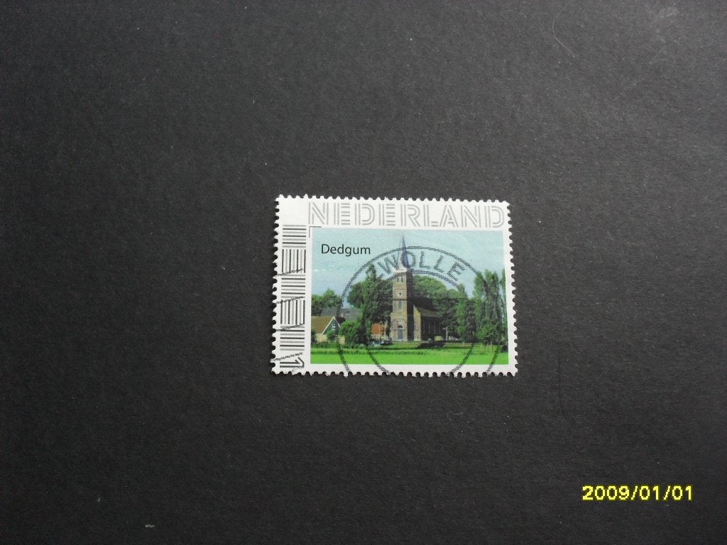 Persoonlijke postzegel Dedgum kerk, Ophalen, Na 1940, Gestempeld